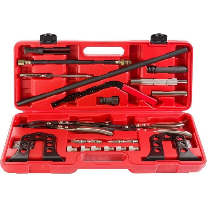 AREBOS kit d'outils pour Joint de Queue de soupape | tendeur de Ressort de soupape | Ressort de soupape | Montage de tendeur 26 pcs.