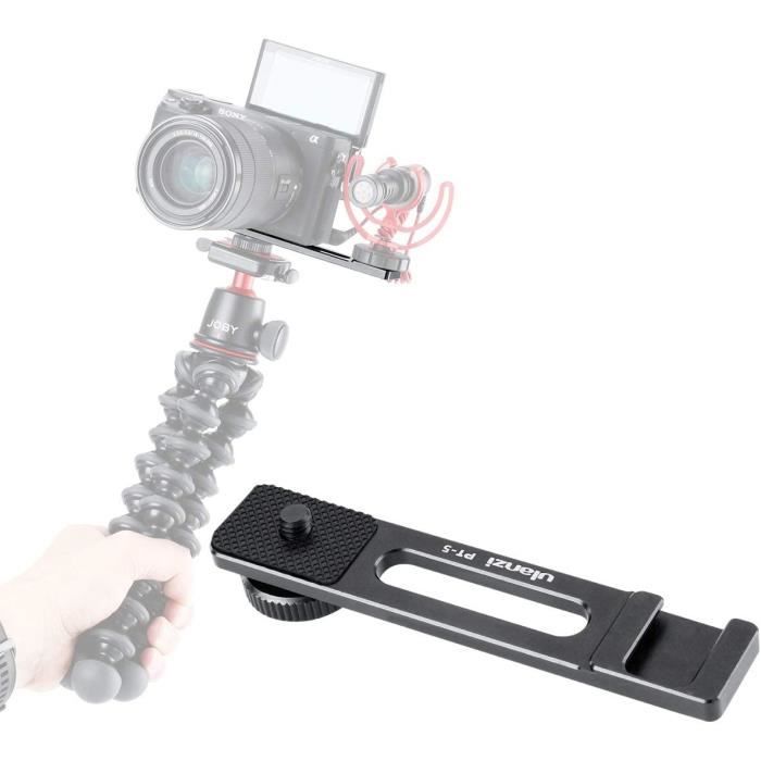 ULANZI PT-5 Vlog à froid chaussures Support pour barre d'extension Appliquer LED Micro Video Light w 1/4 '' Vis de trépied