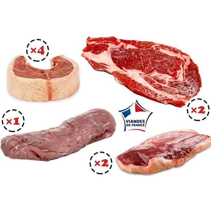 Colis de Viande Prestige 2,5 Kg - Assortiment de morceaux nobles - Viande origine France
