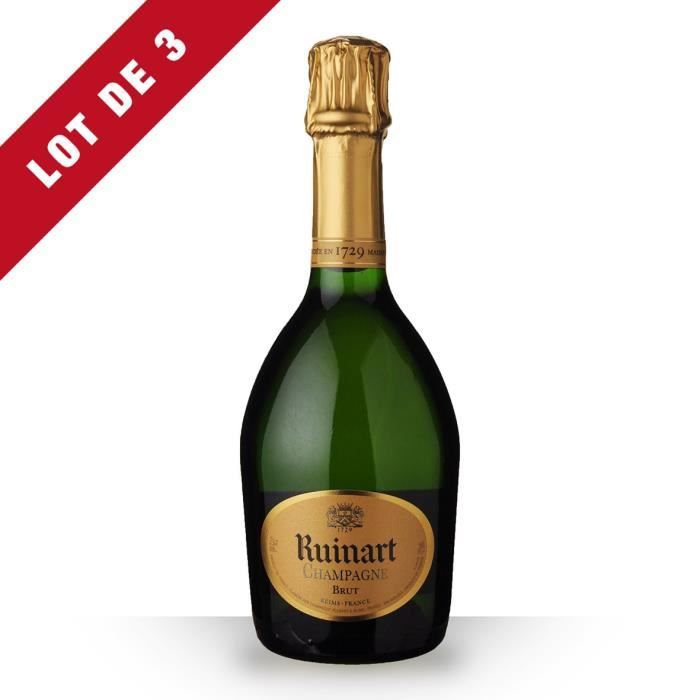 3X R de Ruinart Brut 37,5cl - Champagne