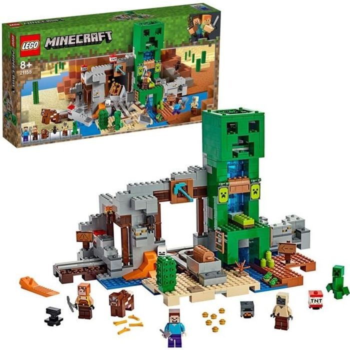 Jeux de construction LEGO Minecraft - La mine du Creeper, Jeu Construction et Aventure 8 Ans et Plus, Jouet pour Garçon 52627