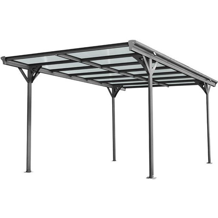 Carport aluminium toit plat Lola – 15 m²