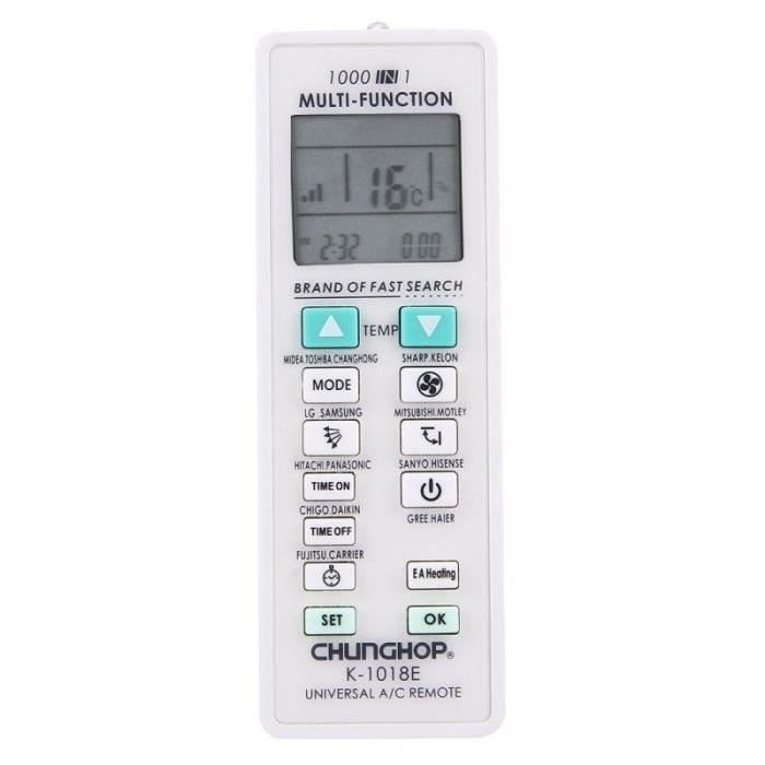 Piece Detachee Genie Thermique - Piece Detachee Climatisation - Télécommande universel pour climatiseur 1000 en 1