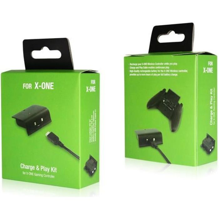 2 Pcs Jeux vidéo Accessoires Batterie rechargeable Play & Charge Kit pour Xbox ONE Bluetooth Wireless Handle Controller