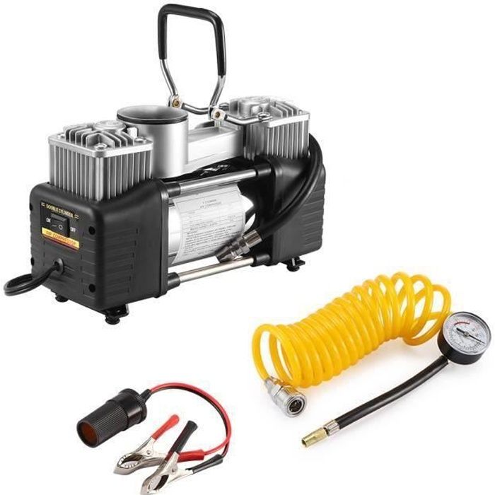 150PSI Compresseur d'air Pompe de gonflage de pneu automatique robuste 12V DC Gonfleur de pneu portable avec manomètre Dream2295