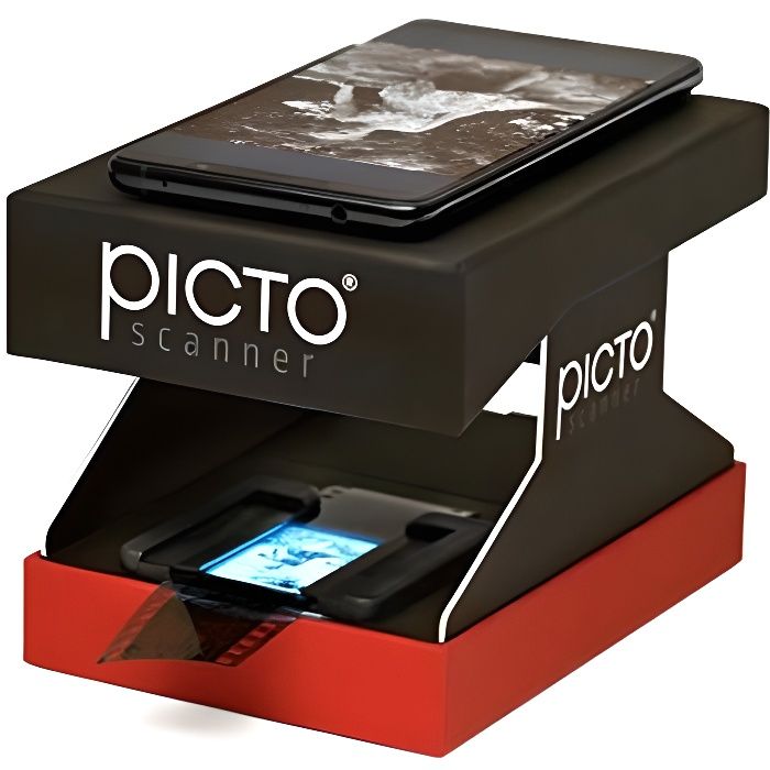 PictoScanner Scanner de Négatifs et Diapositives 35mm Utilise Uniquement Votre Smartphone Pas dOrdinateur requis Convertit