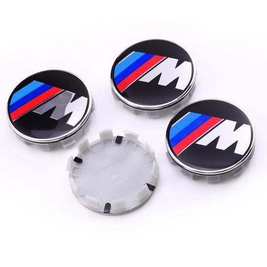 4pcs logos jantes Bmw M 68mm centre de roue cache moyeu