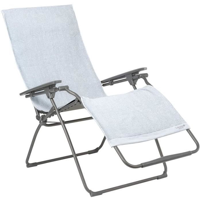 CHAISE LONGUE - TRANSAT - BAIN DE SOLEIL LAFUMA MOBILIER Drap de bain pour fauteuil relax, 100% coton, Couleur : Embrun, LFM2972192