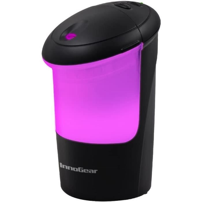 Diffuseur d'huiles essentielles pour voiture - Branchement USB - Éclairage avec 7 ampoules LED - Idéal pour le bureau, la maison et