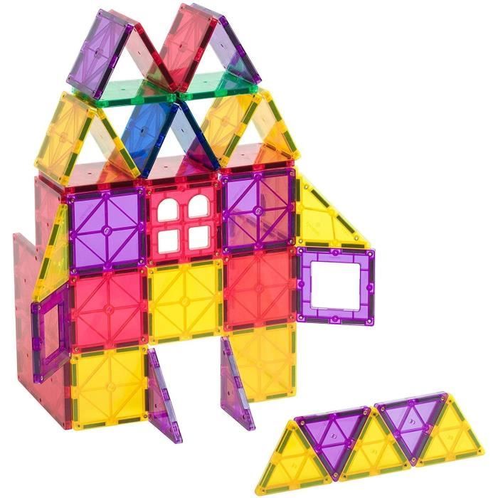 Jeux de construction Playmags 60 Pièce Starter Set: Avec strongest Magnets Guaranteed, Sturdy, Super Durable with Vivid 51849