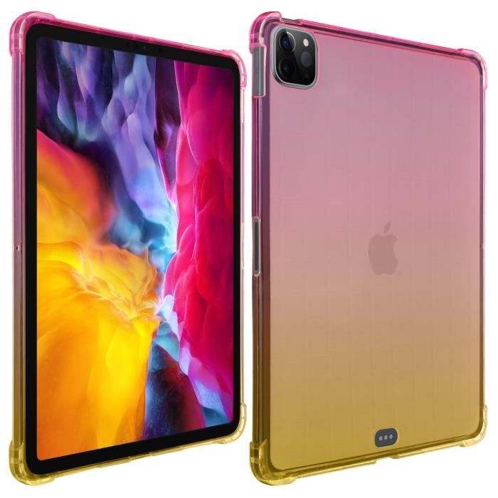 Coque Protection Coins Bumper Rose et jaune iPad Pro 11 2020 / 2018 et Air 2020 Jaune