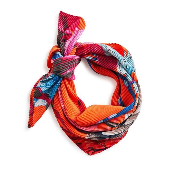Desigual Foulard Squared Beach Carre Orange [169347] - écharpe echarpe
