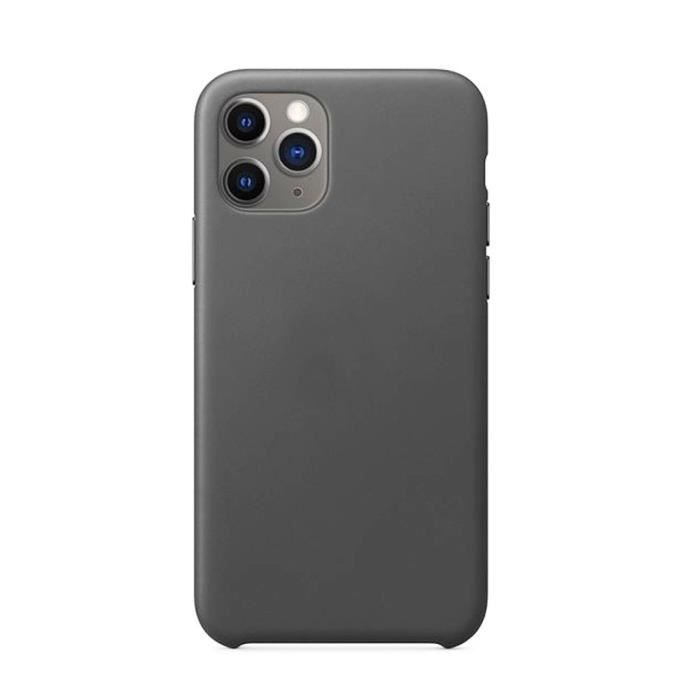 Coque pour iPhone 11 Pro Max silicone liquide Gris Anthracite
