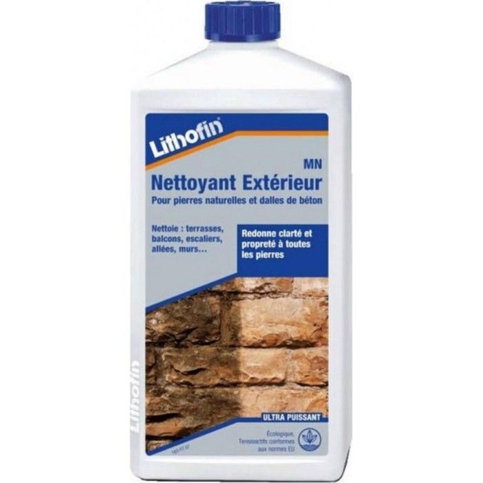 Lithofin Mn Nettoyant Extérieur 1 L - Nettoyant Pour Pierre Naturelle