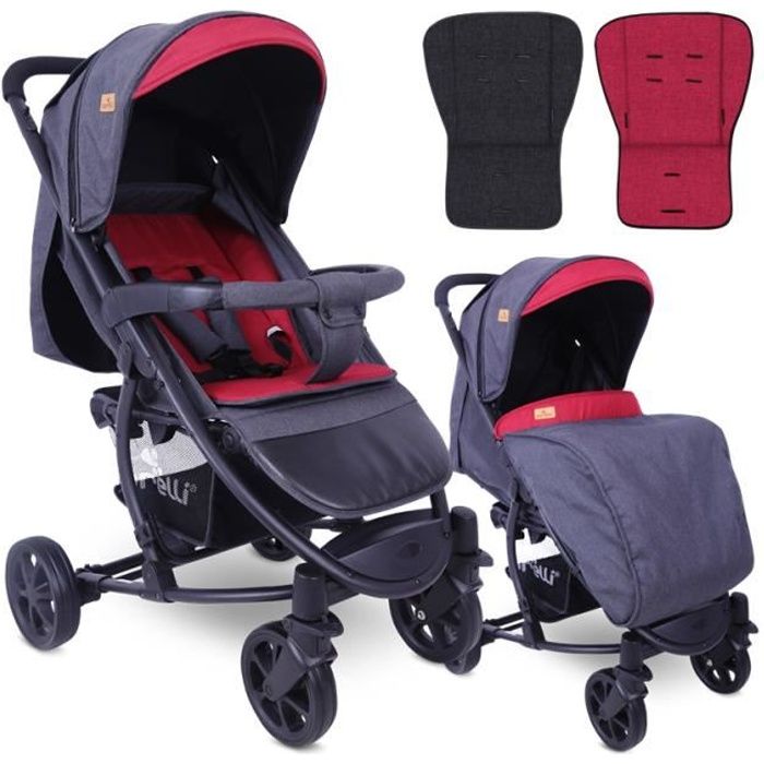 Lorelli Foxy Canne Poussette Citadine avec Couvre Jambe Gris