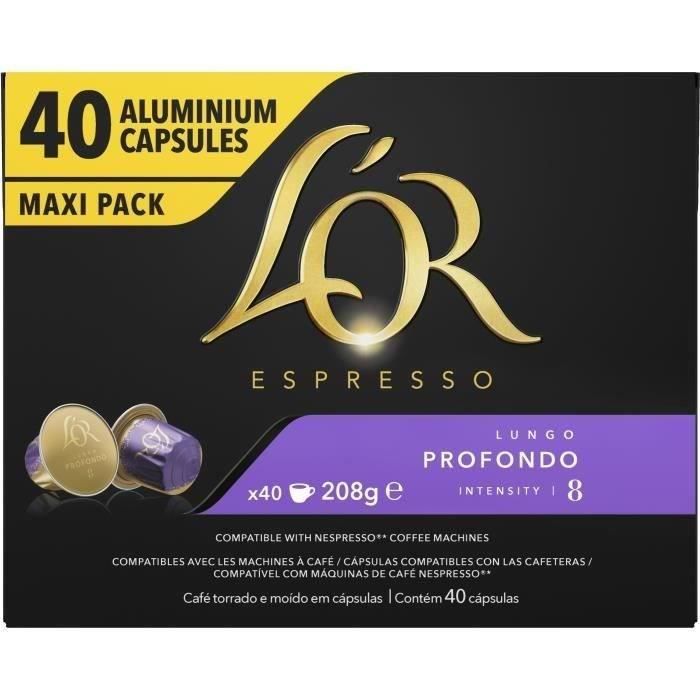 L'OR ESPRESSO Café Lungo Profondo - 40 capsules - 208 g