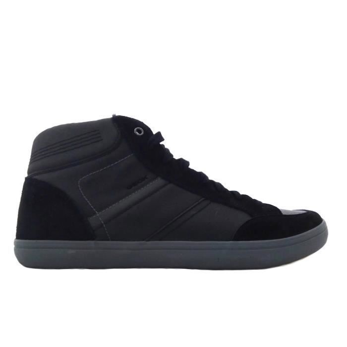Sneakers alte uomo in pelle e camoscio - nero - Geox - Box U84R3E 0ME22 C9270