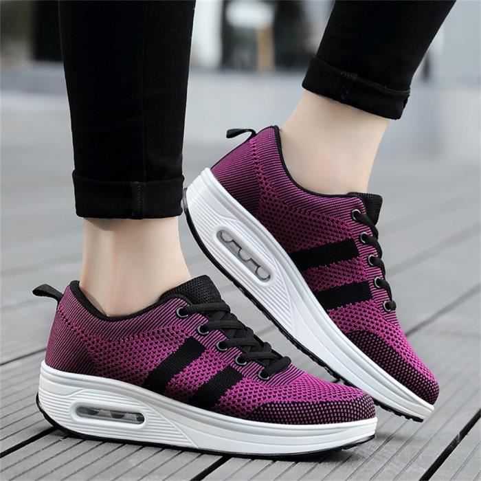 chaussure de securite Femmes Plateforme Shake Chaussures Mesh Casual Chaussures Sneakers Air Cushion Shoes LJX90615123PP37_baet