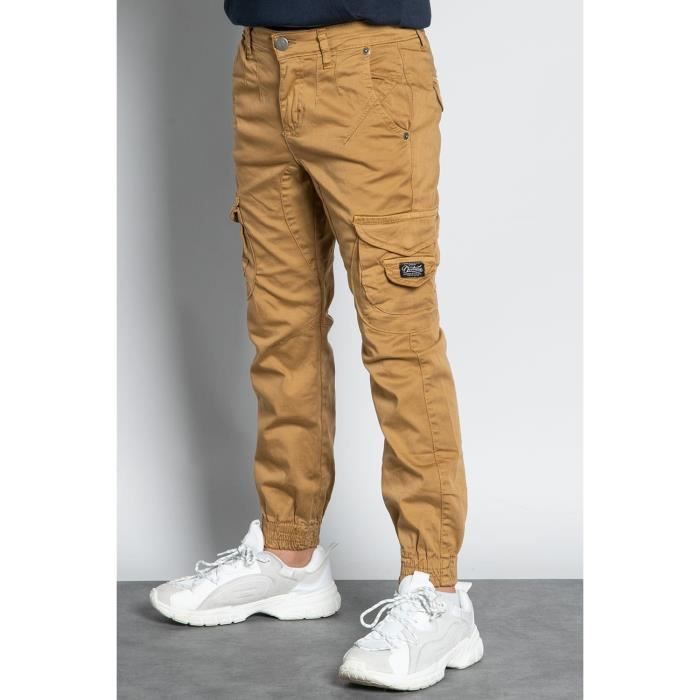DEELUXE Pantalon cargo slim GARDEN Camel
