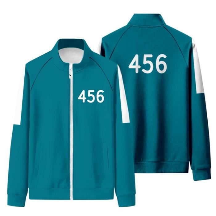 Sweat-shirt Squid Game Sweat zippé en coton imprimé homme