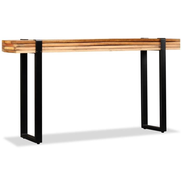 Table console extensible Table d’Appoint Table d'entrée contemporain Bois de récupération massif réglable