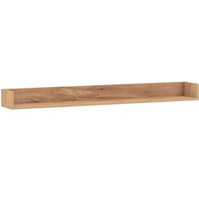 Étagère murale design RULIA, 140 cm, design et moderne, coloris chêne 20 Noir
