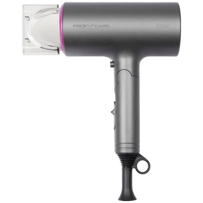 Sèche-cheveux ionique professionnel 3 niveaux de température Poignée pliable Proficare HT 30731600WGris 07313