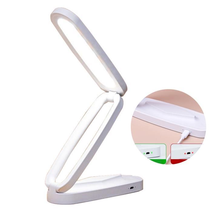 TD® Lampe de table chevet bureau lecture led rechargeable extérieur travail blanc haute puissance lumineuse beau design rotative lum