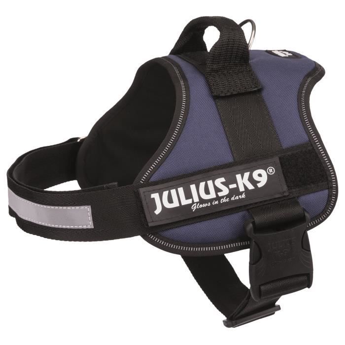 JULIUS K9 Harnais Power 0–M–L : 58–76 cm - 40 mm - Indigo - Pour chien