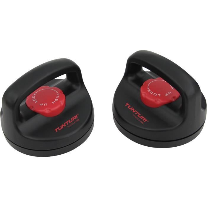 TUNTURI Poignée rotative ajustable pour push-ups noir