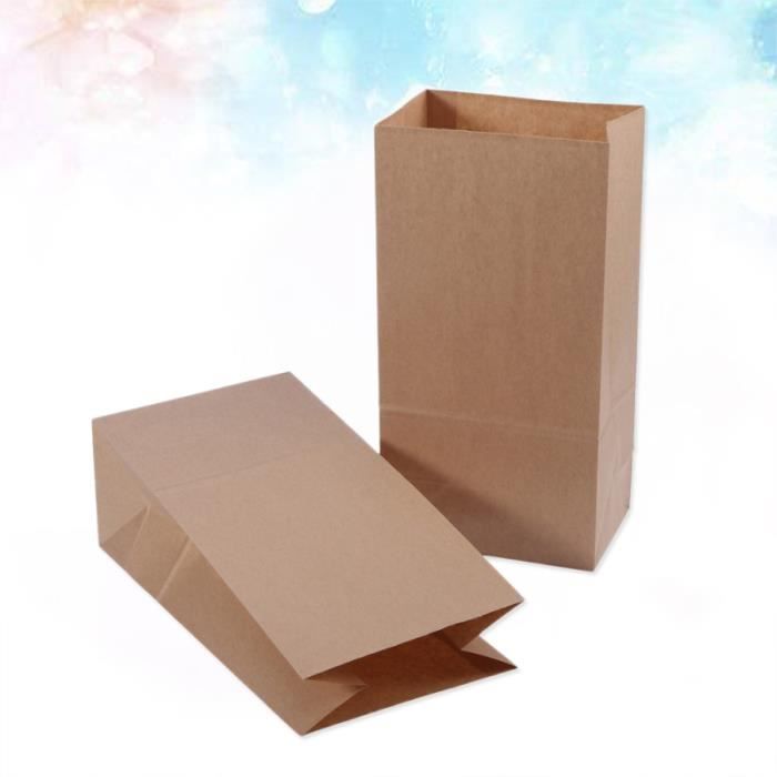 50pcs Party Favourite Sacs 70g Jaune Traiter Des Aliments Kraft Papier Poche Sac 13x8x24cm SAC ALIMENTAIRE