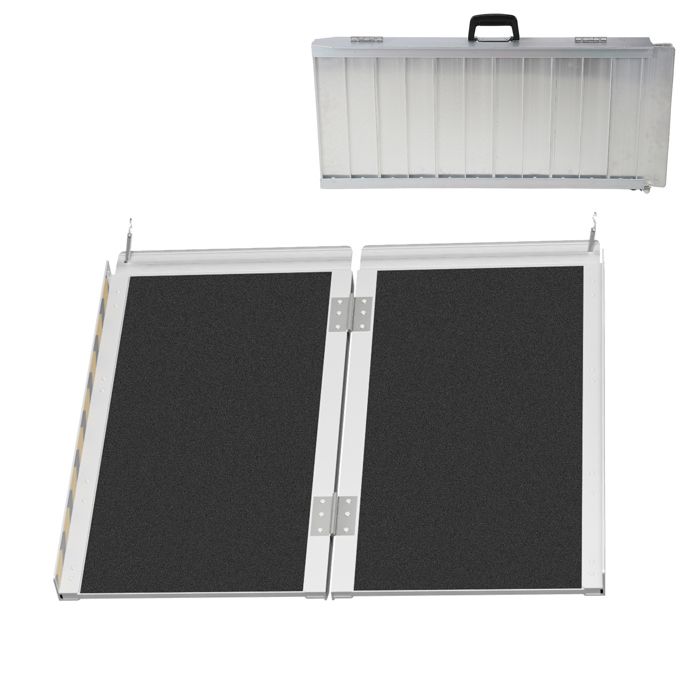 Rampe De Chargement Tubiaz Lot De 2 - Acier Galvanisé 400kg - 160x23.5x4cm - Pour Moto, Tracteur, Vélos - Antidérapante