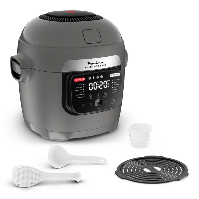 Moulinex Multicook & Fry Multicuiseur et air fryer intégré 12 programmes Cuisson sur 2 niveaux Capacité 6L MZ730BF0