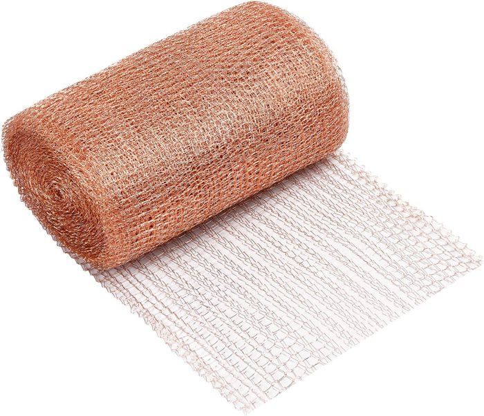 9M Maille de Cuivre de Antiparasitaire Flexible Filet en Cuivre Tricoté Maille de Filtre en Cuivre Grillage en Cuivre Protection