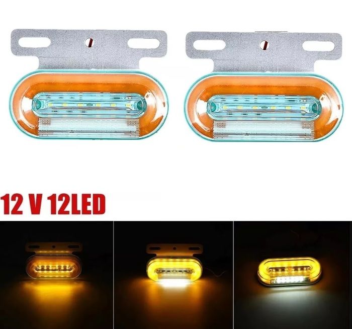 2x Feux De Gabarit LED 12V/24V Pour Camion Remorque Caravane