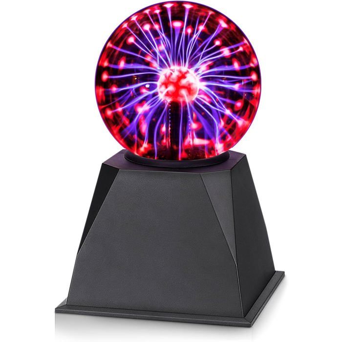®RisingFF Boule plasma 4 pouces lampe plasma tactile et sonore jouet éducatif de qualité veilleuse magique