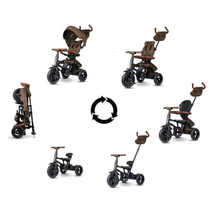 Tricycle Rito Deluxe Marron - QPLAY - Plastique - Dès 18 mois