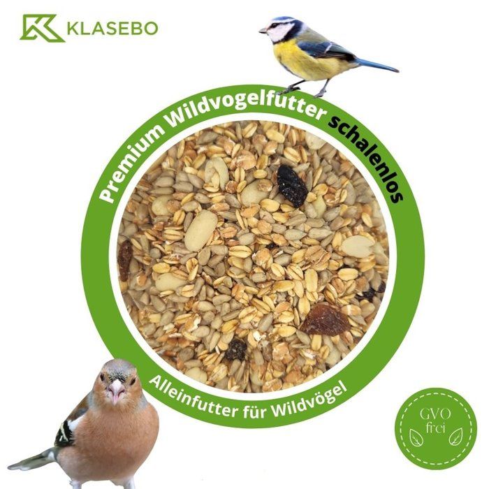 Graines pour oiseaux sauvages 20 kg – mélange premium sans coque riche en tournesol décortiqué