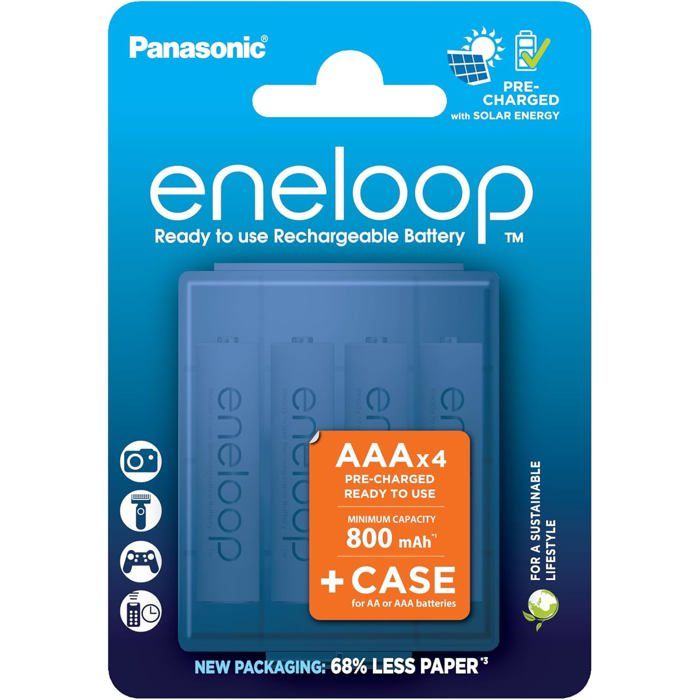 Piles Rechargeables AAA - PAPECO - Lot de 4 Piles 800mAh NiMH, Prêtes à ...