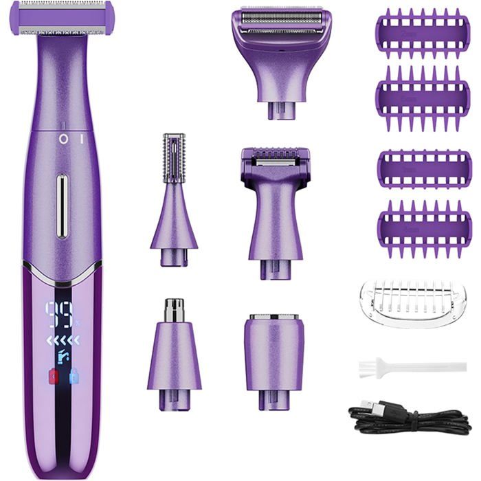 Rasoir lectrique Femme 6 En 1 Sans Fil Avec Affichage LED tanche rasoir-lectrique-femme-6-en-1-sans-fil-avec-affichage-led-tanche
