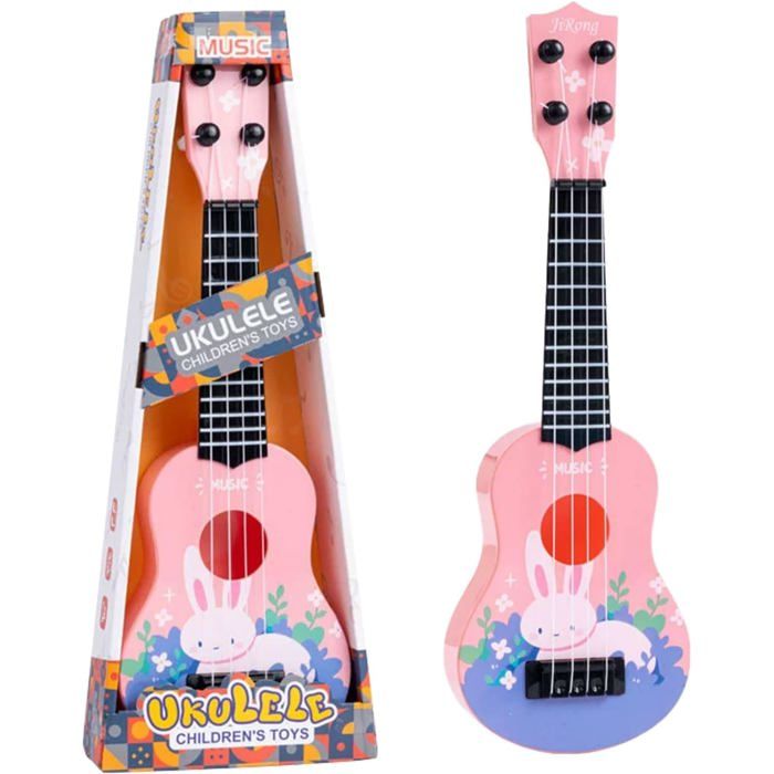 Guitare ukulélé pour Enfants 36cm Guitare Jouet à 4 Cordes réglables Instrument de Musique ukulélé pour Garçons Filles Cadeaux