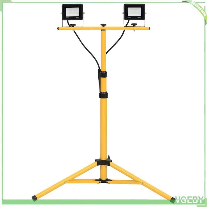 Projecteur à LED avec trépied - FAF7291712405655 - 2x20 W - 2 800 lm - 6000 K (blanc froid)