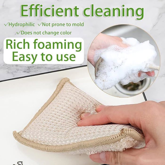 Lot de 6 éponges de nettoyage en microfibre