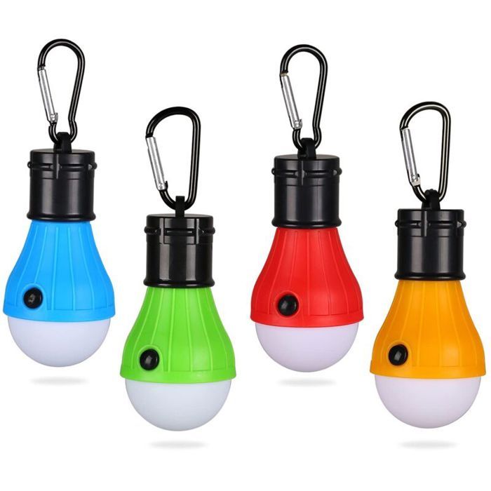 Lanterne de Camping 4X Lampe de Camping LED Lanterne Lampe Camping 3 Mode de Lampe étanche Nuit durgence Lampes de Poche Portable