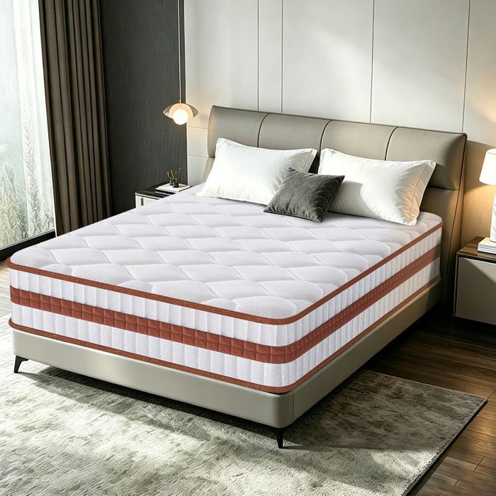 Matelas 90x190 cm Épais 26cm Mousse à Mémoire de Forme Soutien Corps Optimal Sommeil Indépendant Confort Luxueux Respirant