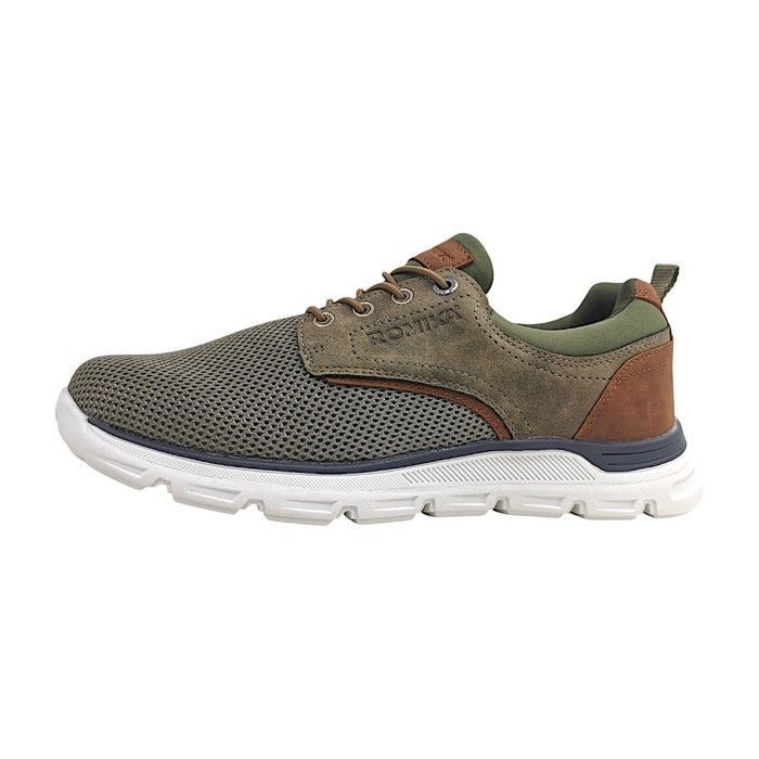 Hommes Romika chaussure à lacets sportive  Textile Élastique Plat - mud