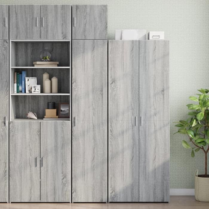Buffet - vidaXL - Enfilade - Bois ingénierie - Sonoma gris - 40x425x40 cm 648ixq56w