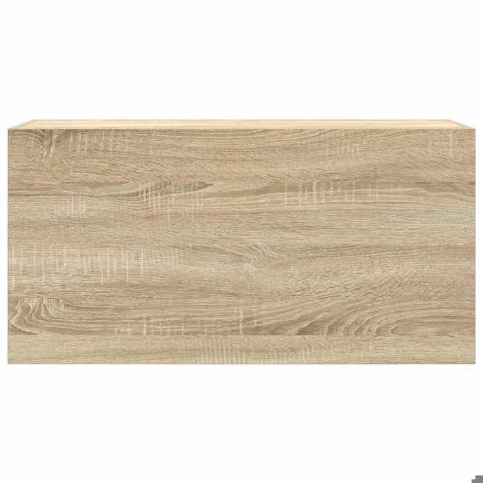 Armoire murale de bain chêne sonoma 80x25x40 cm bois ingénierie_2 ans garantie_17012
