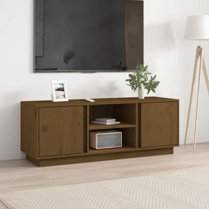 Meuble TV 140x35x40 cm Bois de pin massif