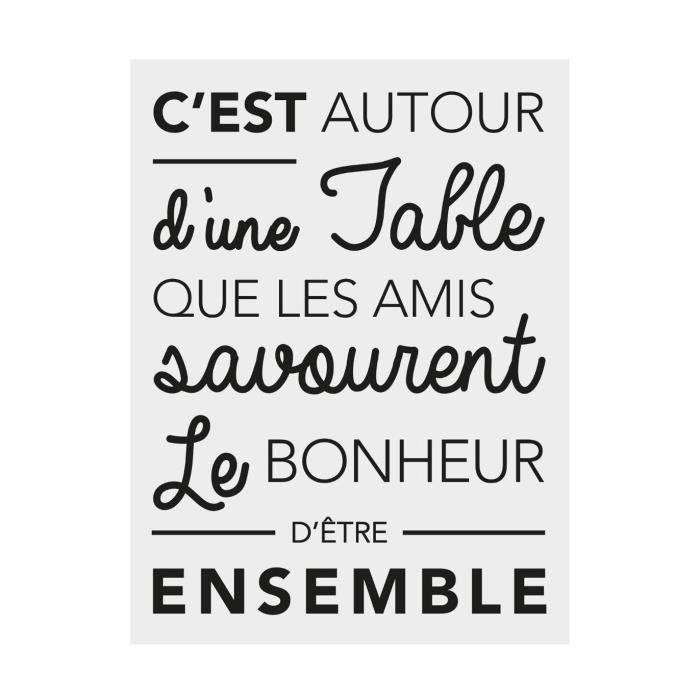 Atmosphera 1 Planche Sticker Deco Citation Amis 30 X 40 Cm Table Cdiscount Maison Atmosphera 1 Planche Sticker Deco Citation Amis 30 X 40 Cm Table Cdiscount Maison